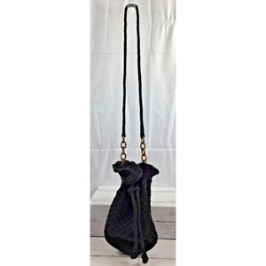 The sak Shoulder/Crossbody Crochet Drawstring Bucket Purse w/'Chain' Accent